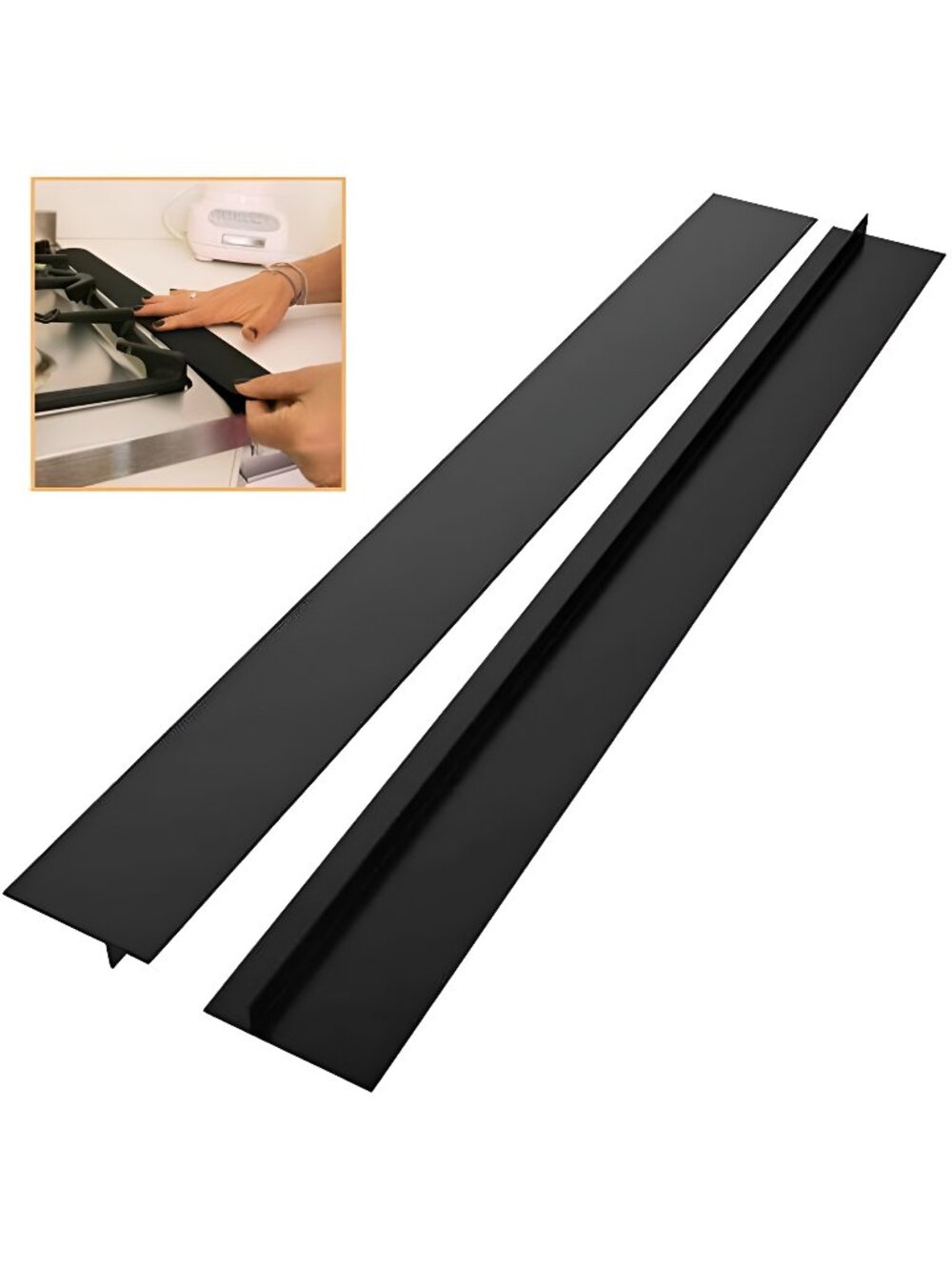 Kitchen Silicone Stove Gap Cover(2 Pack),25/21" Kitchen Silicone Stove Gap Cover